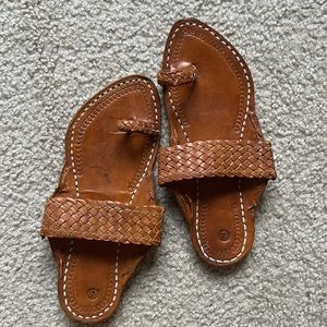 Brown leather sandals